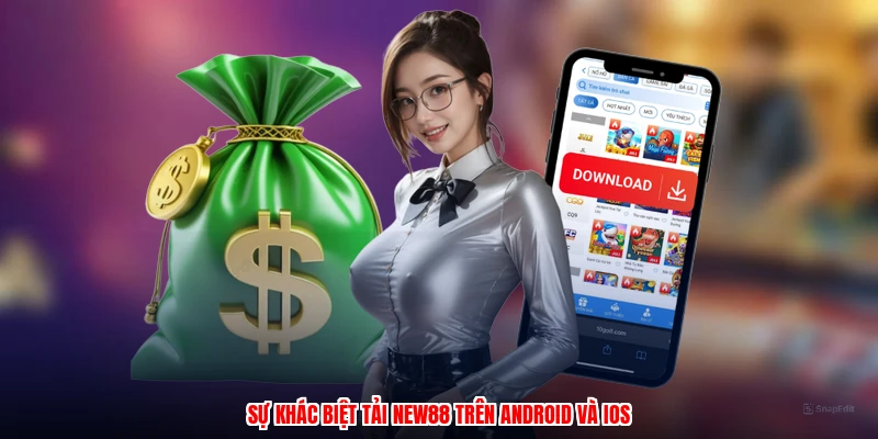 Sự khác biệt tải NEW88 trên android và ios